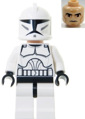 sw0201 Clone Trooper (Phase 1) - Large Eyes
Right Side Torso Crack, Dirty