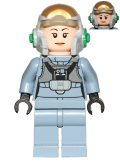 sw0743 Rebel Pilot A-wing (Open Helmet, Sand Blue Jumpsuit, Female)