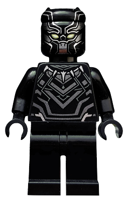 sh0263 Black Panther - Dark Silver Armor, Yellow Eyes