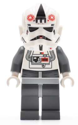 sw0262 AT-AT Driver - Red Imperial Logo, Bluish Grays, Black Head, Stormtrooper Type 2 Helmet