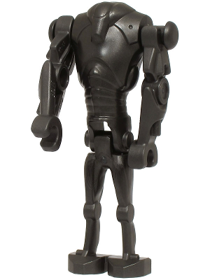 sw1321 Super Battle Droid - Pearl Dark Gray, Narrow Head, Chest Light Indent