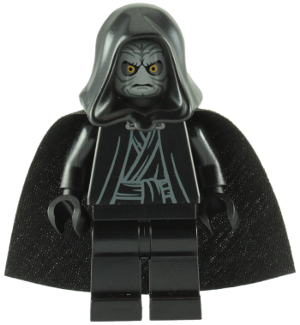 sw0210 Emperor Palpatine - Light Bluish Gray Head, Black Hands
