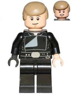 sw0509 Luke Skywalker (Jedi Master, Endor, Dark Tan Hair, Smile / Open Mouth)