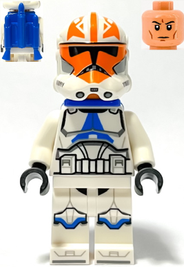 sw1276 Clone Trooper, 501st Legion, 332nd Company (Phase 2) - Helmet with Holes and Togruta Markings, Blue Jet Pack