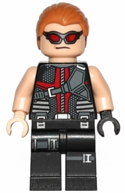sh0034 Hawkeye - Black and Dark Red Suit, Medium Nougat Hair