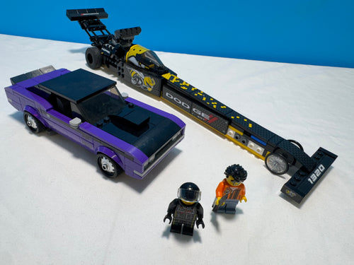 76904 LEGO Mopar Dodge//SRT Top Fuel Dragster and 1970 Dodge Challenger T/A Used