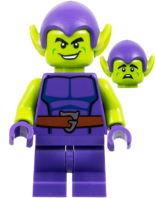 sh0957 Green Goblin - Lime Skin, Dark Purple Outfit, Medium Legs