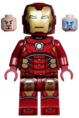 sh0612 Iron Man - Silver Hexagon on Chest