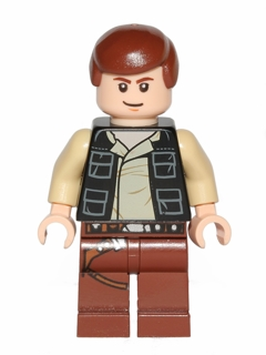 sw0451 Han Solo, Reddish Brown Legs with Holster Pattern, Vest with Pockets