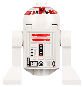sw0029a Astromech Droid, R5-D4 - Dome Head with Long Red Stripes
